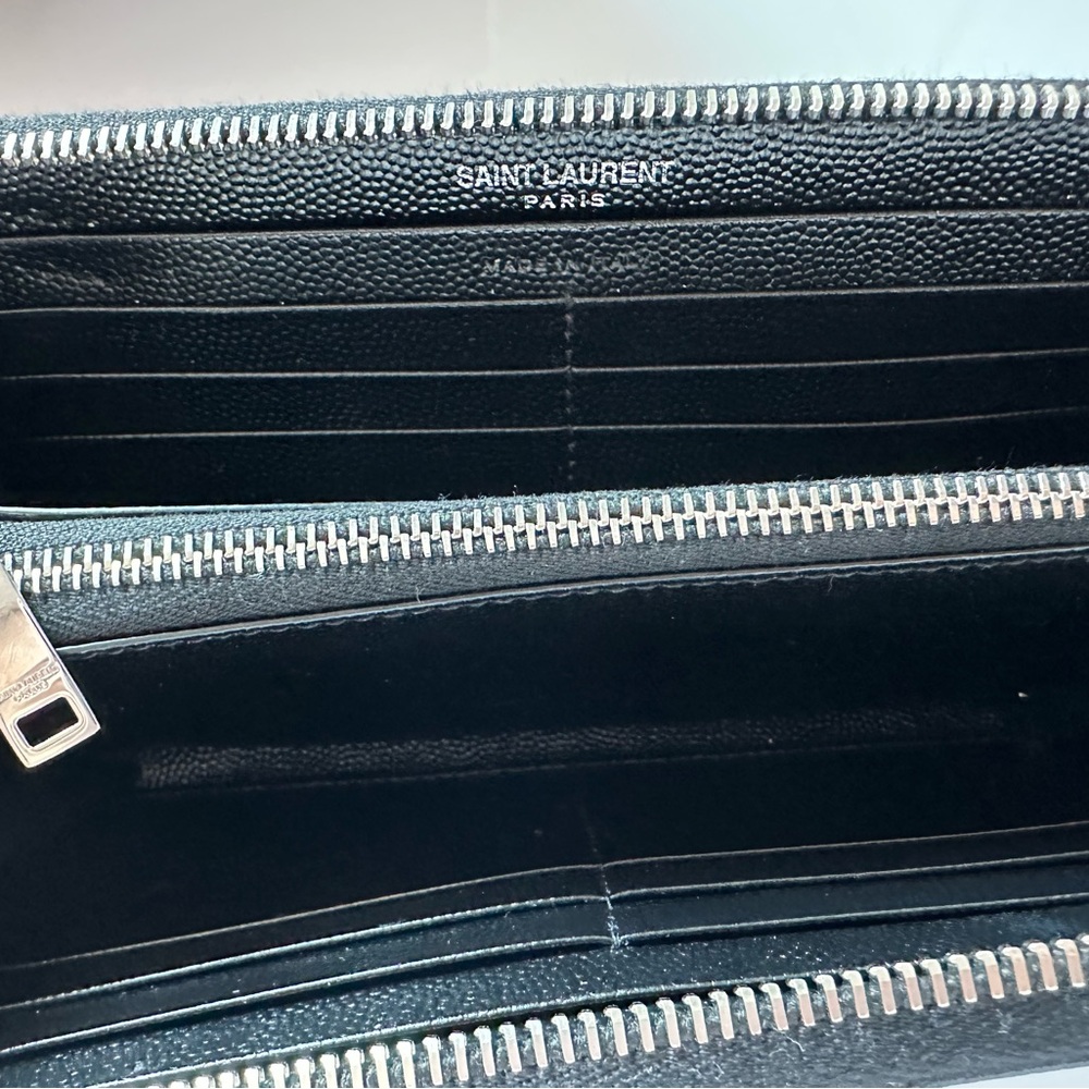 YSL Monogram Zip Wallet Black - Picture 3 of 7